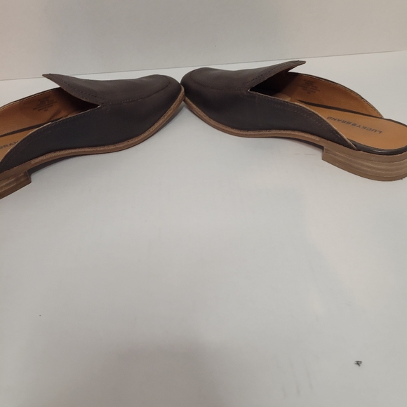 Lucky Brand brown leather slide on loafers women size 8M - Picture 9 of 10